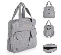 Cangaroo, sac à langer Mivida Clips Matelas à langer Fermeture éclair Bretelles, coloris:gris