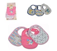 Cangaroo, set de 3 bavoirs pour bébé Kay fermeture automatique, dès la naissance, coloris:rose