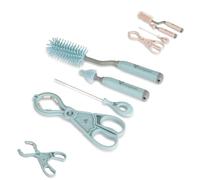 Cangaroo set de brosses nettoyer les biberons 4 pièces 2 brosses brosse à paille, coloris:bleu