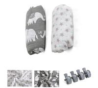 Cangaroo set de couches lavables pour bébé Aimy 120 x 110 cm, pinces, mousseline, coloris:gris