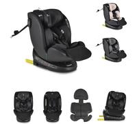 Cangaroo, siège enfant i-Size Castor (40-150cm) groupe 0/1/2/3 Isofix, coloris:noires