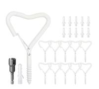 CANGCANG 10pcs Crochet a Visser avec Boucle de Sécurité,Crochets à Vis, Piton à Visser,Crochets à Visser en Acier Inoxydable,crochet mural a visser pour Extérieur Lanternes Plantes(Blanc)