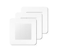 CANGCANG Lot de 3 plaques de protection pour interrupteur - Blanc - Autocollant pour interrupteur - 8,6 x 8,6 cm