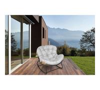 Canggu fauteuil à bascule en résine tressée coussin gris