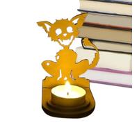 Canglots de l' de l'armée, bougeoirs d'halloween effrayants | Squelette Cat Shadow Light Standing Chauffant Le Support d'éclairage | DÉCORATIONS DE Table Cat Candle Hoper. Ses Bords Non GRA