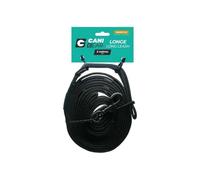 Longe pour chien - CANI GEAR - 5 m - Néoprène souple avec poignée - Noir