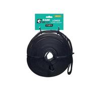 CANI C GEAR, Longe, Couleur Noir, Poignées en néoprène pour Un Confort Maximal, Bandes réfléchissantes sur Toute la Longueur, Poignée supplémentaire pour Maintenir Le Chien au Pied, 10 m
