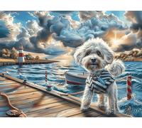 Caniche 1000 Pieces Casse-tête Débutant en Carton Épais Colorful Fantasy Faune Sauvage Facile Apprentissage Loisir Créatif Activité Manuelle Décoration Murale Cadeau Saint Valentin 1000 PCS/75x50cm