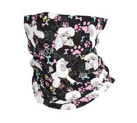 Caniche Artistique Multicolore Echarpe Gaiter 26X30Cm Unisexe Tube Bandeaux Multi-Usage Décoration Faciale pour Yoga Extérieur Sports