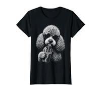 Caniche Buvant du café glacé drôle Amoureux des Chiens T-Shirt Graphique avec Valeur
