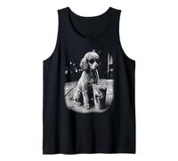 Caniche Buvant du café glacé drôle Animal Meme Chien Humour Débardeur