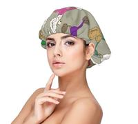 Caniche coloré de dessin animé drôle,Bonnet de nuit en satin pour adulte - Bonnet de nuit élastique pour femme, couvre-cheveux de nuit