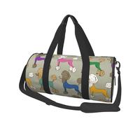 Caniche coloré drôle de Bande dessinée, Sac de Voyage de Grande capacité, Sac à Main Rond, Sac de Voyage de Sport, fourre-Tout, Sac de Fitness