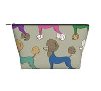 Caniche coloré drôle de Bande dessinée, Trousse de Toilette Trousse de Maquillage Sac à cosmétiques Trousse de Toilette de Voyage Portable