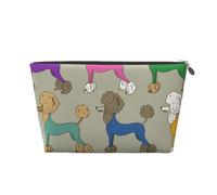 Caniche coloré drôle de Bande dessinée, Trousse de Toilette Trousse de Maquillage Sac à cosmétiques Trousse de Toilette de Voyage Portable