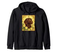 Caniche des Marais et Fleurs de Jasmin Jaune Sweat à Capuche