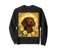 Caniche des Marais et Fleurs de Jasmin Jaune Sweatshirt