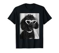 Caniche drôle avec Lunettes de Soleil Mignon Chien Meme Ambiance Estivale T-Shirt