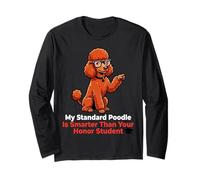 Caniche Intelligent avec Lunettes Plus Intelligent Que Honor Student Funny Manche Longue