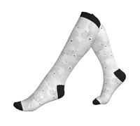 Caniche Mignon Et Drôle Chaussettes 50Cm Hommes Chaussettes De Soutien Randonnée Chaussette Pour Circulation Fitness Gym Grossesse