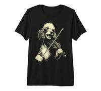 Caniche Mignon Jouant du Violon drôle Musicien Chien violoniste T-Shirt Haut de Gamme