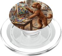 Caniche Peinture Studio Artiste Chien Mignon Scène Art PopSockets PopGrip pour MagSafe