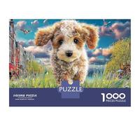 Caniche Puzzle Playful Cavapoo Chiot 1000 Pièces Carton pour Seniors Facile À Assembler Détente À Domicile ÉduChatif avec Poster Haute Qualité Réduit 52x38cm/1000pcs