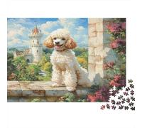 Caniche Puzzles 1000 Pièces pour Adultes Puzzle 1000 Pièces Jeux ÉduLe chatifs DécoSourision De La Maison Puzzle Les Meilleurs Cadeaux pour Hommes Et Femmes 1000pcs (75x50cm)