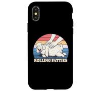 Caniche Rolling Fatties Pun Blague pour Les Amoureux des Chiens Coque pour iPhone X/XS
