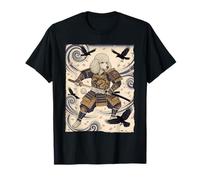 Caniche Samouraï Katana Guerrier Japonais Ukiyo-e Art T-Shirt