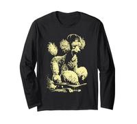 Caniche Skateboarder Animal Art Funny Skater Dog Graphic Manche Longue