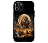 Caniche Trois Loups Lune Nature Forêt Majestueuse Coque pour iPhone 11 Pro