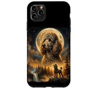 Caniche Trois Loups Lune Nature Forêt Majestueuse Coque pour iPhone 11 Pro Max