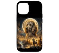 Caniche Trois Loups Lune Nature Forêt Majestueuse Coque pour iPhone 12/12 Pro