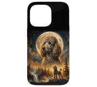Caniche Trois Loups Lune Nature Forêt Majestueuse Coque pour iPhone 13 Pro