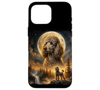 Caniche Trois Loups Lune Nature Forêt Majestueuse Coque pour iPhone 16 Pro Max