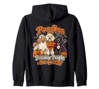 Caniches Because People are Creepy Funny Halloween Dog Mom D Sweat à Capuche