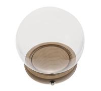 CANIGHT 1 Ensemble De Décorations Lumineuses en Bois avec Fleurs Séchées, en Verre pour Décoration D'Intérieur, Couvercle en Verre pour Fleurs Immortelles, D'Affichage en Verre Délicat,