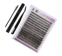 CANIGHT 1 ensemble Kit de Faux Cils avec Outils Ensemble DIY de Cils Individuels Fibres Synthétiques Réutilisables pour Maquillage Éblouissant Noir