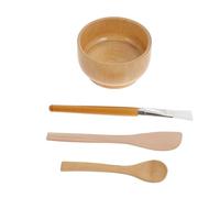CANIGHT 1 ensemble Set Outils Bois pour Fabrication de Masques DIY Kit de Soins de Peau avec Ustensiles Pratiques pour Mélanger Vos Masques à Domicile