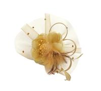 CANIGHT 1 Pc bandeau en bandeau de mariée vintage Bandeau en fil bandeau fleur femme coiffe plume Bandeau de concert en coiffe en fil de maille casque de bal la plume Golden