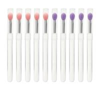 CANIGHT 10 Pièces Pinceau à Lèvres Multi-usage Résistant aux Accumulations en Silicone Transparent avec Couvercle, Embout Souple Fin pour Ombre à Paupières et Correcteur