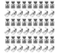 CANIGHT 100pièces Boucles Métalliques de Lacets Résistantes pour Chaussures Accessoires Sneakers sans Nouage Faciles à Fixer