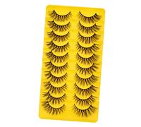 CANIGHT 10paires Faux Cat-eye Lashes Réutilisables Pour Regard Éblouissant De Bande Maquillage Élégant Et Pratique