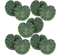 CANIGHT 10pièces Lotus Artificiels Flottants Décoratifs pour Étang de Lotus Simulées Vertes Accessoires pour Scène Jardin et Aquarium