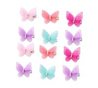 CANIGHT 12pièces Chiffon Bowknot Hair Clips Girls Lovely Hair Accessories for Kids Decoration and Special Occasions