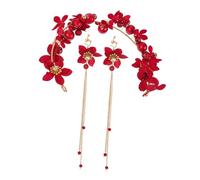 CANIGHT 1ensemble Accessoires De Mariage Diadème Et Boucles Oreilles Perles De Fleurs Élégant Bandeau Pour Mariée Et Fêtes