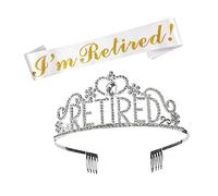 CANIGHT 1ensemble Couronne Et Écharpe Pour Femme Décoration De Fête Retraite Accessoires Élégants Pour Célébration De Départ Retraite