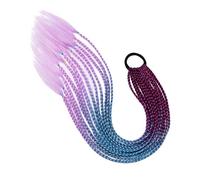 CANIGHT 1ensemble De Cheveux à Tresses Colorées Accessoires De Perruque Pour Queue De Cheval Lake Light