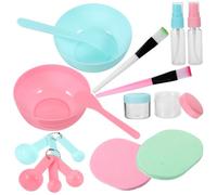 CANIGHT 1ensemble Set Pour Masques Ensemble De Pinceaux Cuillères Doseuses Et Flacons Pour Soins Visage Roses